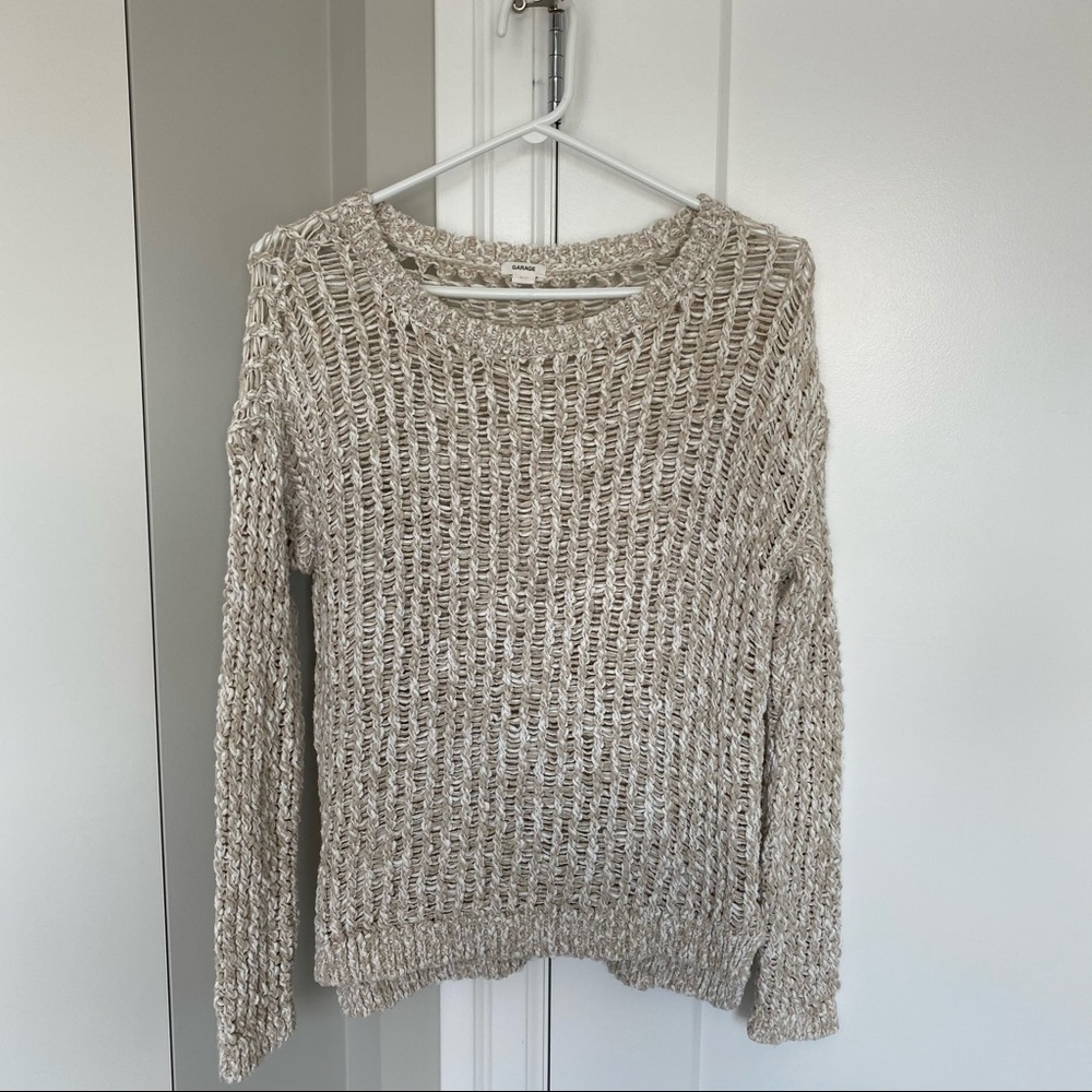 ❄️ Garage Light Beige Knit Sweater​​​​​